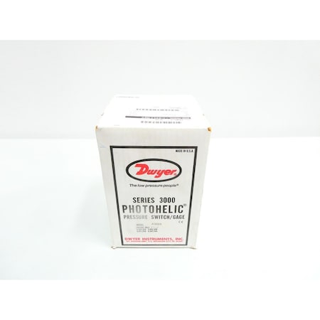 Dwyer Instruments PHOTOHELIC 0-25IN-H2O 120V-AC PRESSURE SWITCH A3025